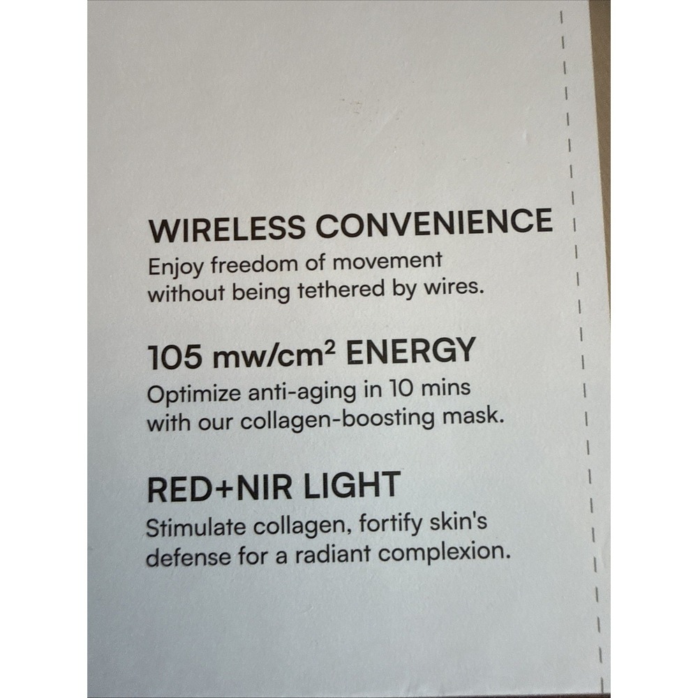 Red Light Therapy Mask Glow Wireless LED Face Rechargeable Ergonomic Design - Picture 10 of 11